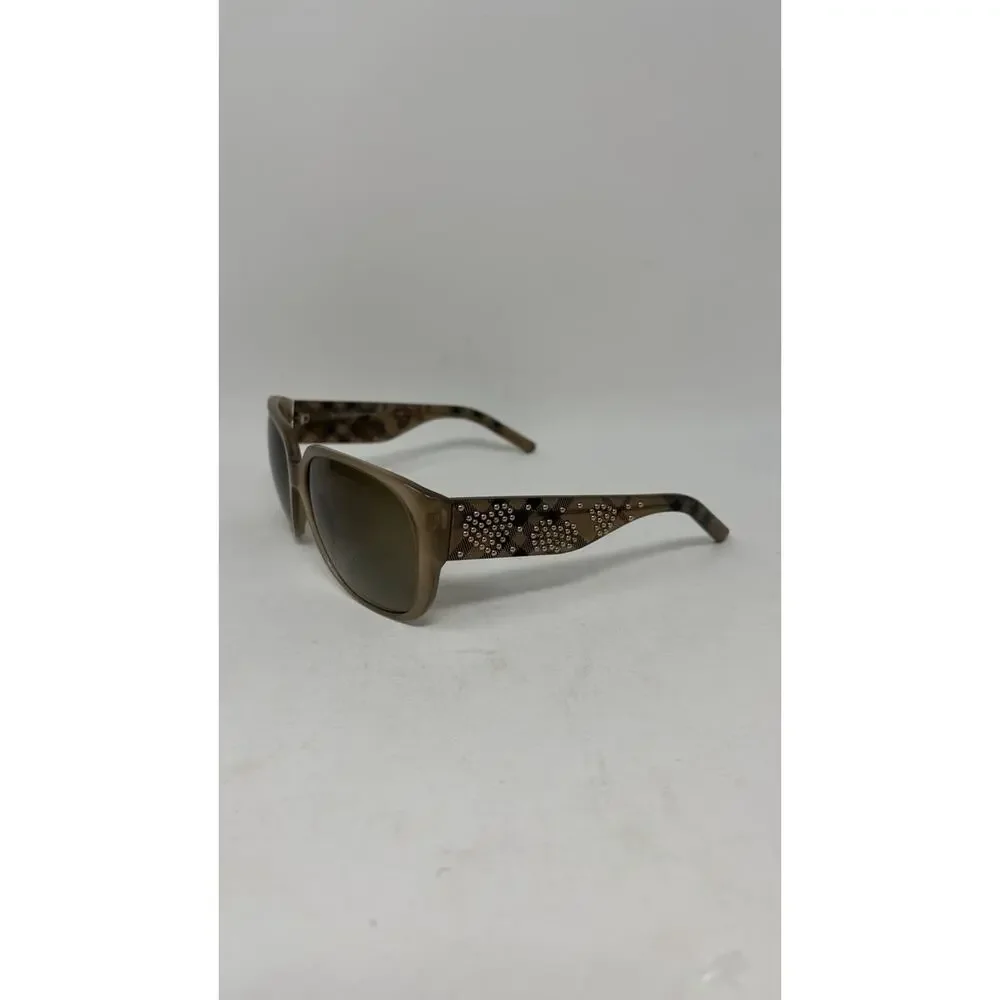 Burberry B 4096 Beige with Heart Stud Detail Women's Sunglasses Y2K